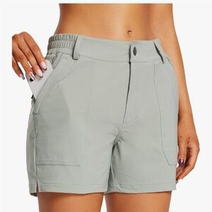 Baleaf Women's Gray Cargo Shorts
